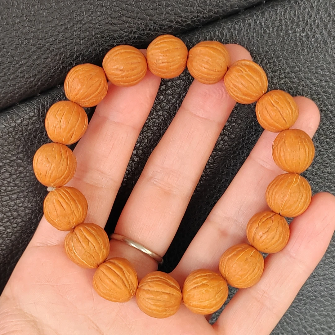 猴头手串红皮果特价油性密度棒文玩核桃文玩核桃手串文玩好物