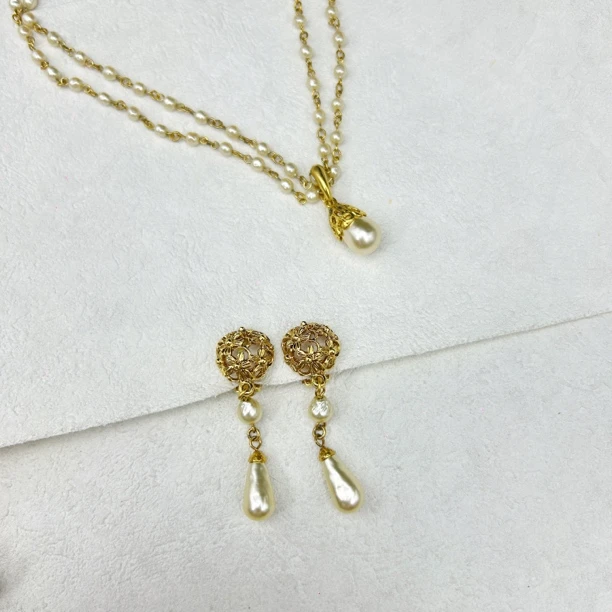 95新 YSL/圣罗兰 YSL珠珠项链套装/ysl00107