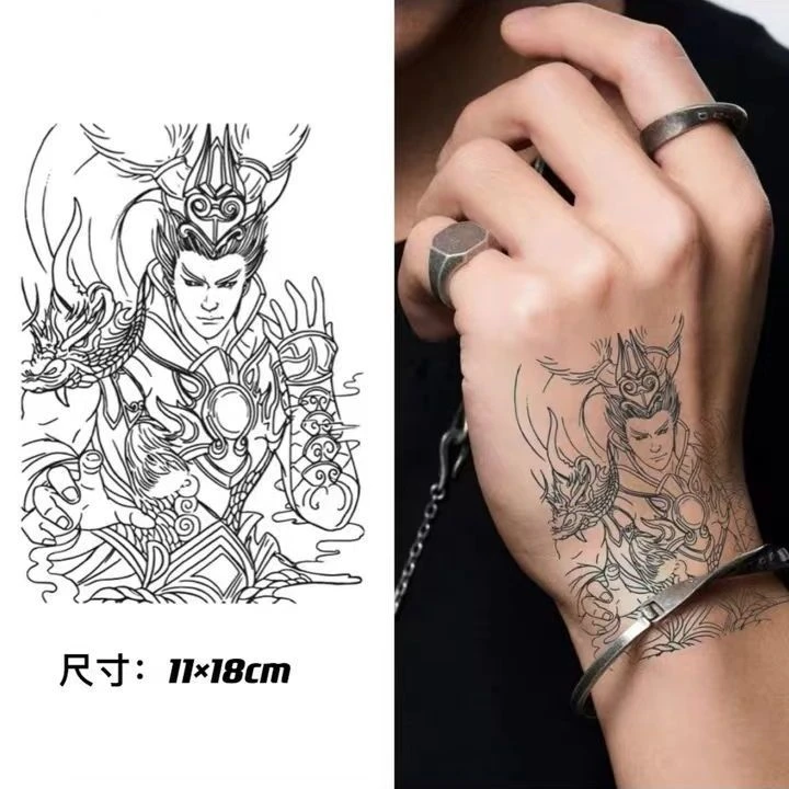 三眼杨戬 草本纹身贴半永久ins高颜值男防水学生仿真刺青女纯欲风