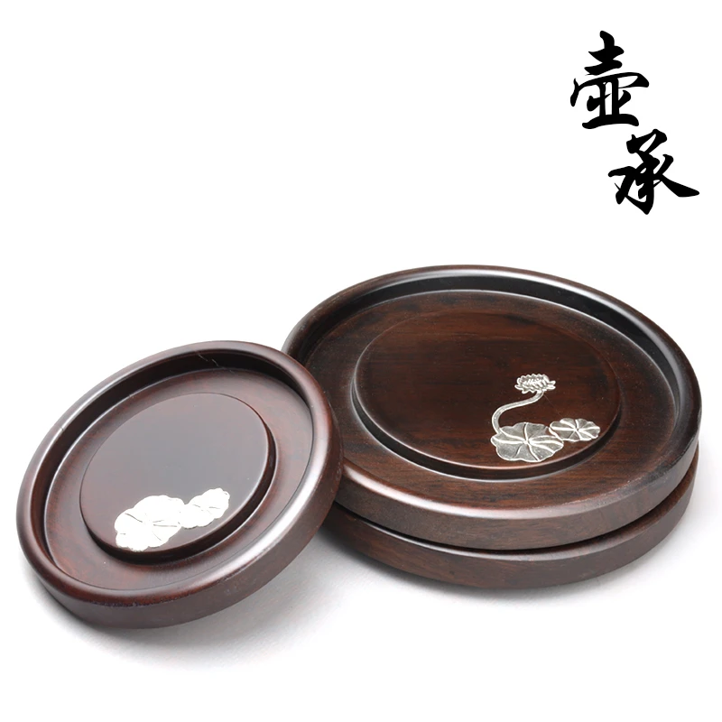 黑檀实木茶壶垫壶承隔热茶座茶壶架功夫茶具壶托养壶垫茶道零配件