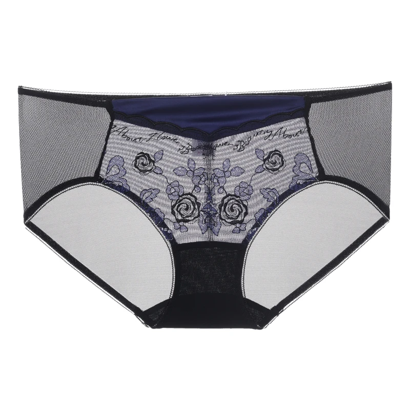 AIMER/爱慕艾莎蕾丝性感舒适透气薄款中高腰平角裤AM239371