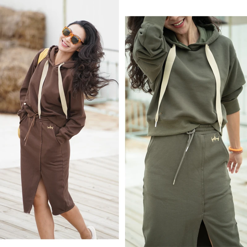 ByDana活力女王纯棉刺绣双纱工艺卫衣显瘦时尚休闲连帽