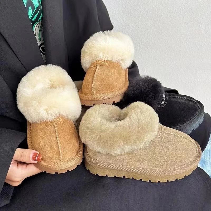 儿童雪地靴女2024冬季新款女童大棉鞋时尚靴子男童棉靴百搭保暖鞋