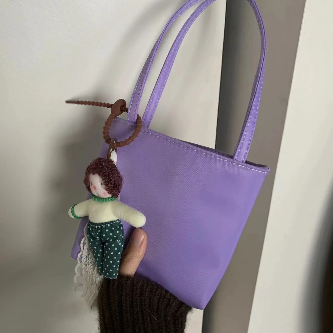 NNO小众女包 小紫包包 时尚百搭女士简约小包包单肩手拎包包 1805