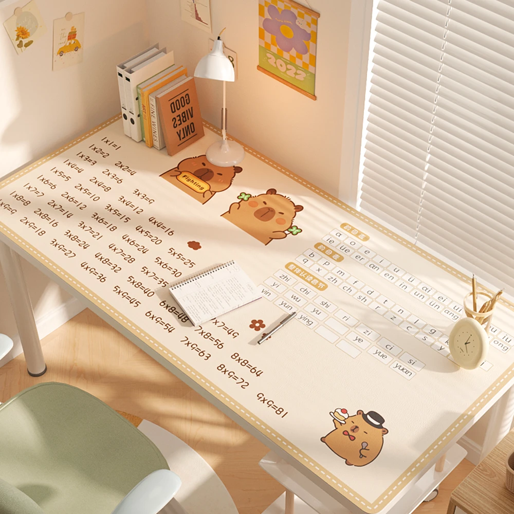 可爱免洗台垫茶几垫防水防油防烫防滑易打理护眼色学生书桌垫