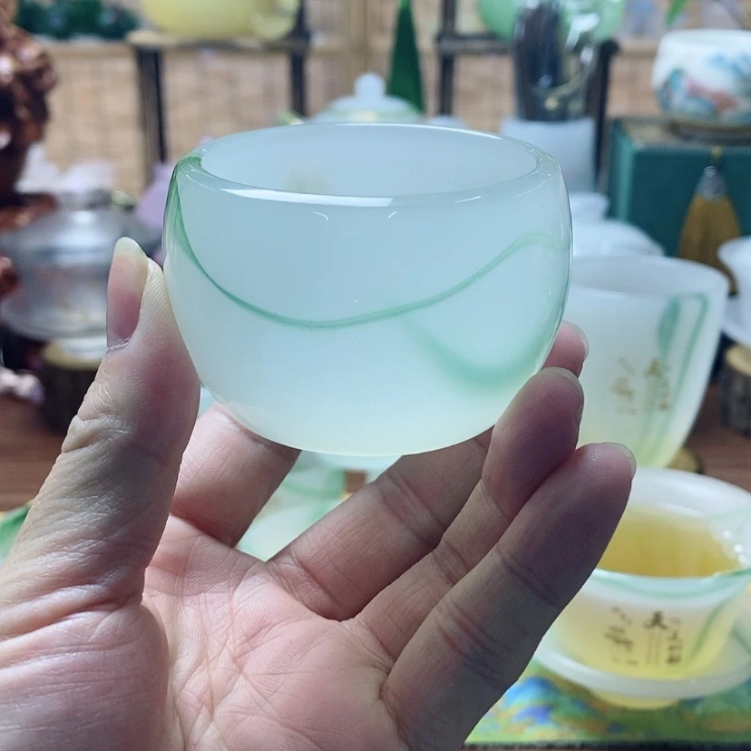 【闪购商品】水墨漂绿罗汉杯