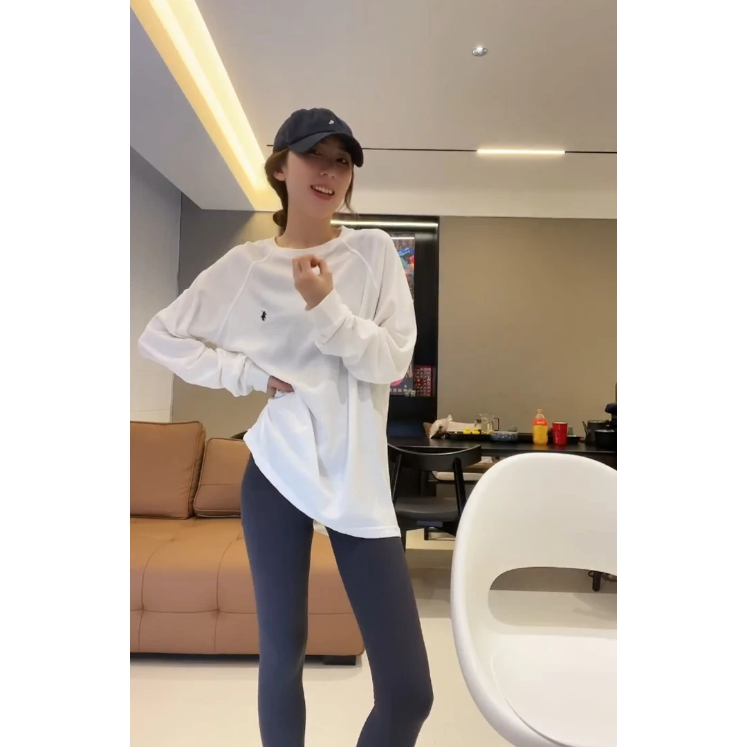 徐靖靖【慵懒感卫衣】2404112设计感减龄春游百搭洋气衣服打底衫女