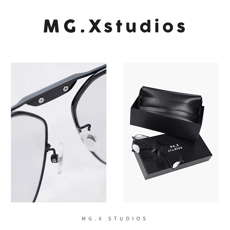 MGX复古百搭时尚平光眼镜简约框镜无度数尼龙镜片M3621351R58