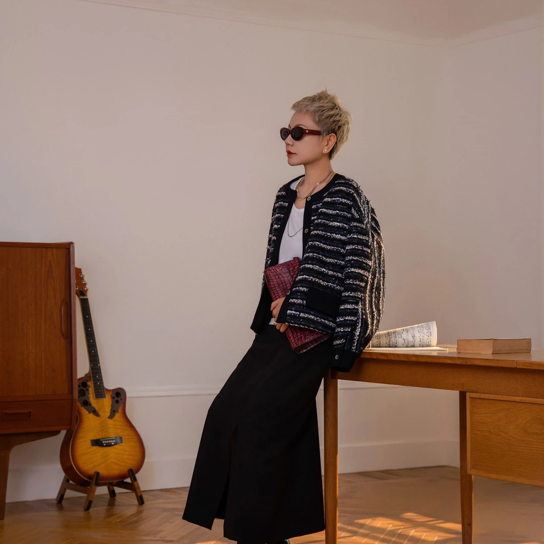 【青秋】 MGX早秋百搭气质小香风短款毛呢外套极简风女M43D2387W253