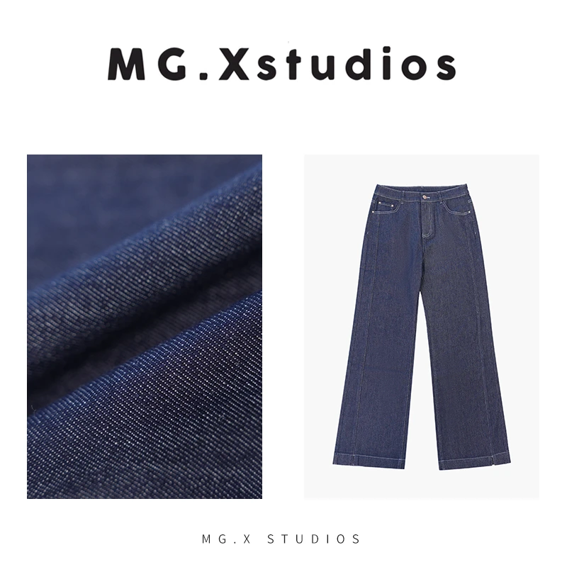 【贝加尔湖】春夏新款百搭法式高腰时尚牛仔裤潮流水洗M42D1650K342