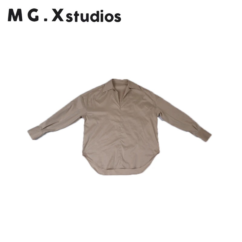 100纯棉衬衫女上衣时尚长袖户外休闲百搭经典质感M353001CC004