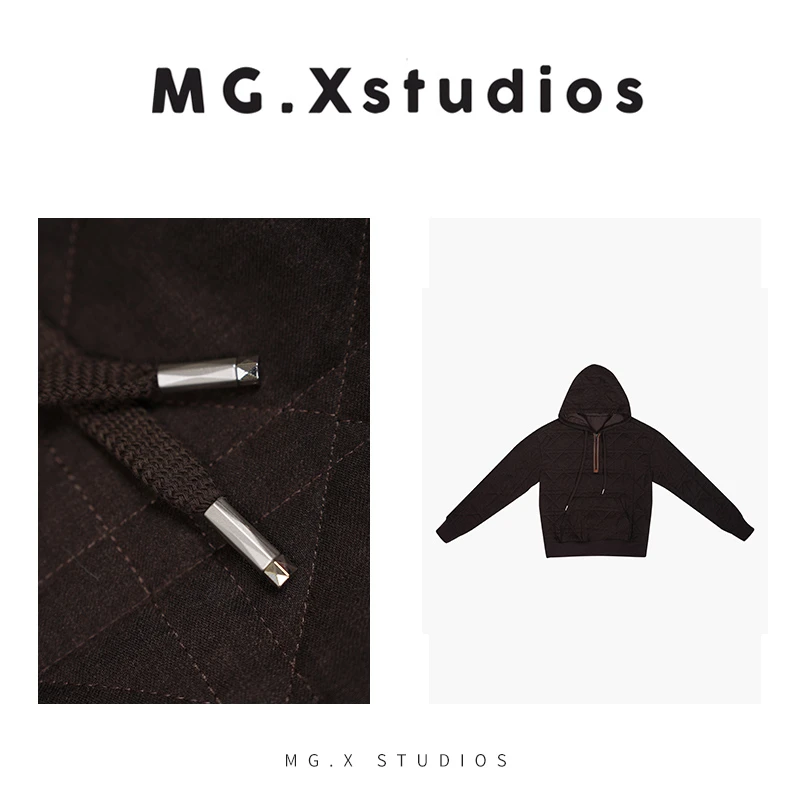 【倒带】连帽长袖针织休闲百搭夹棉卫衣小众独特简约叠穿M354542Z27