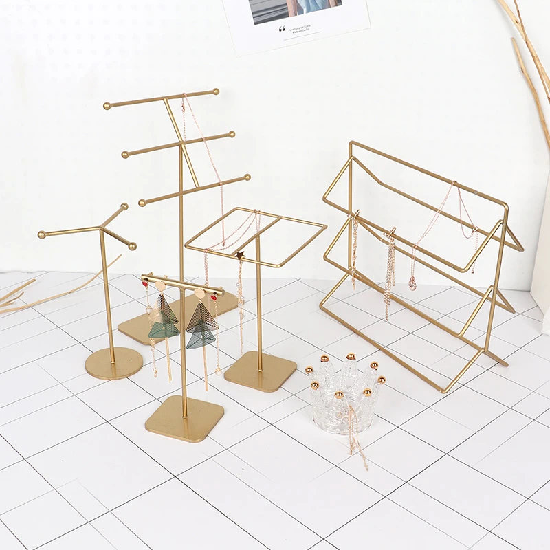 首饰展示架耳环架子店铺耳饰拍照陈列立式摆件珠宝饰品道具收纳架