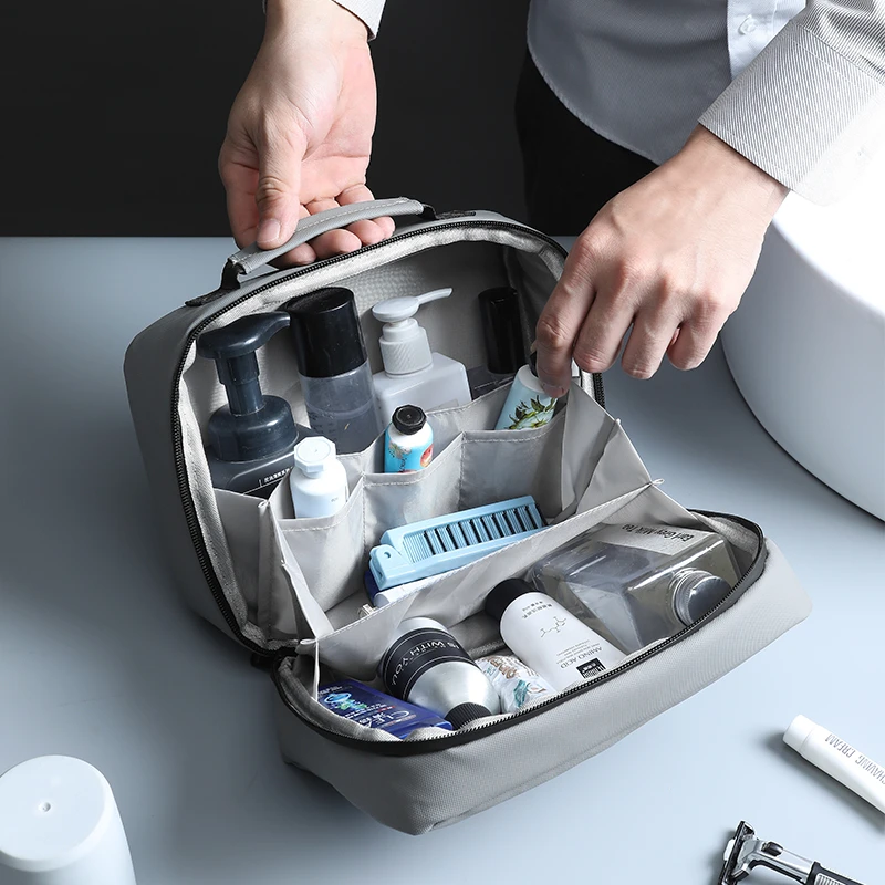 洗漱包男士便携出差高档化妆收纳袋男旅行大容量用品洗浴浴包浴兜