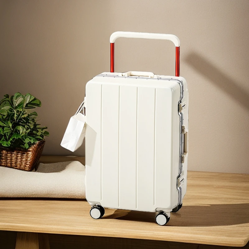 新款铝框宽拉杆行李箱密码箱旅行行李箱轻便商务登机旅行箱网红箱