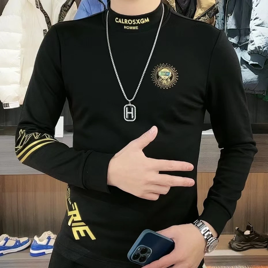 【飒叔重磅推荐】2024秋冬新款时尚潮流简约时尚打底衫98060