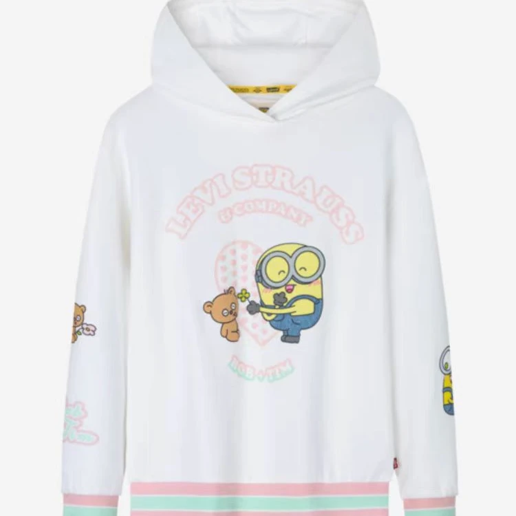 Levi's李维斯儿童装小黄人联名连帽套头衫休闲印花卫衣 LV2442323
