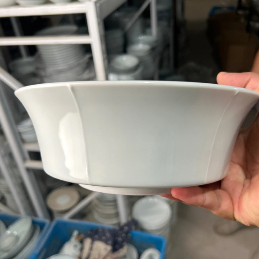 微瑕明舟玉青9寸马兰碗