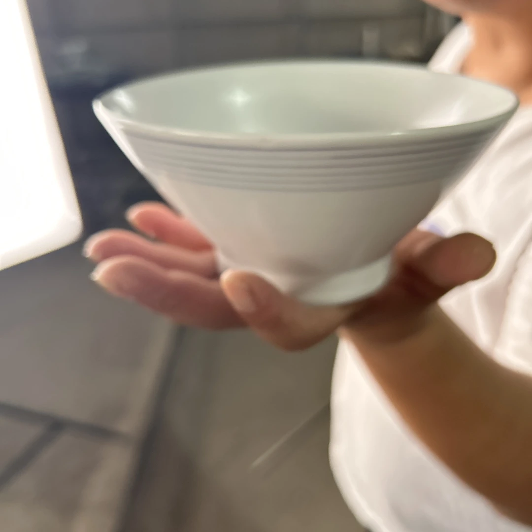 微瑕多线高足6寸韩式碗