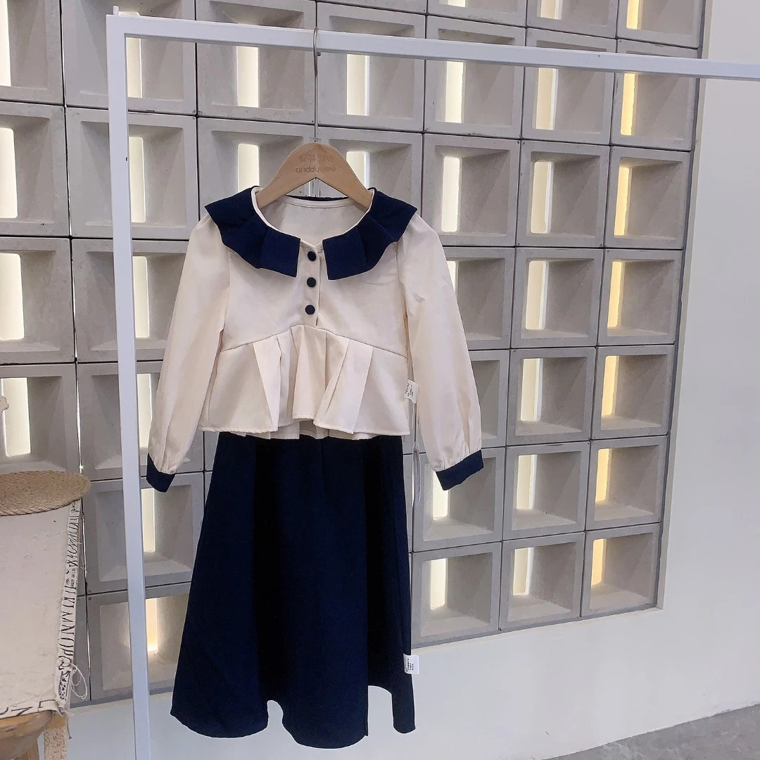 A 302927 安蒂宝贝  女童洋气套装   衬衣+半身裙两件套 A 302926