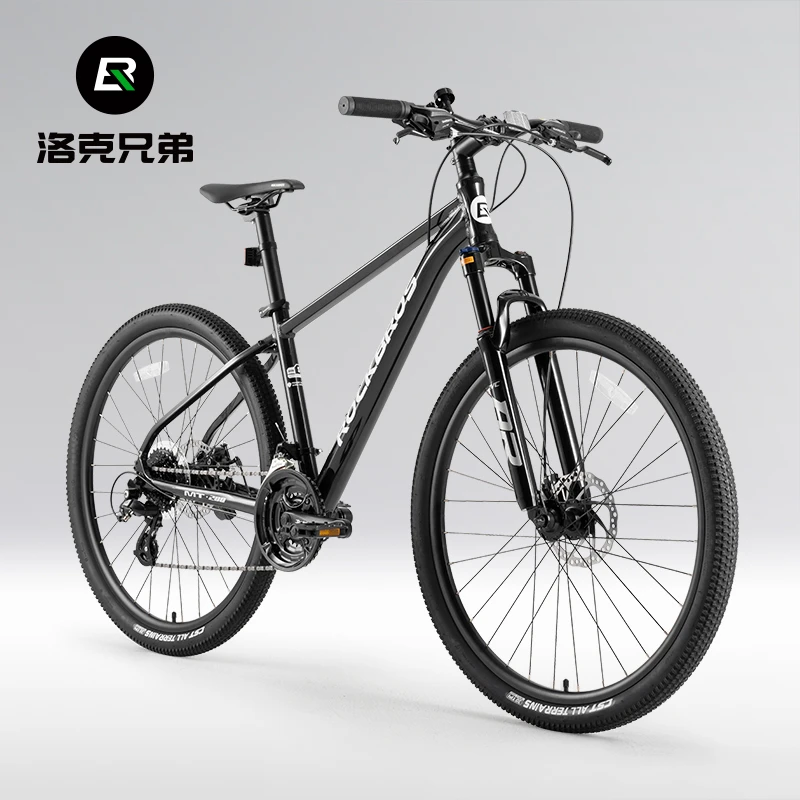 洛克兄弟山地车铝合金27.5英寸内走线碟刹24速男女成人学生自行车