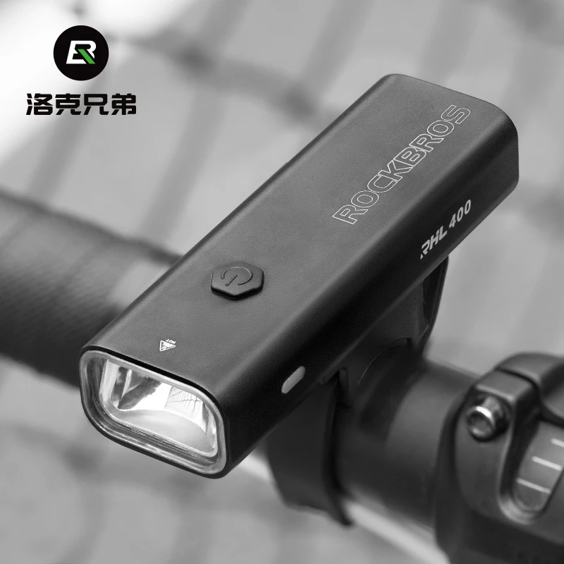 洛克兄弟自行车灯夜骑灯前灯强光手电山地公路车骑行装备夜行灯