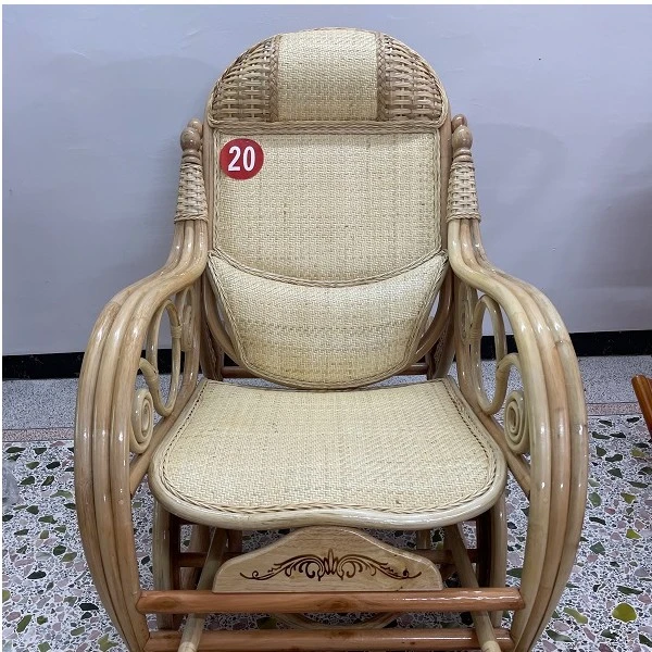 2023新款大人手工家用藤编方形透气午睡椅脚底按摩摇摇椅