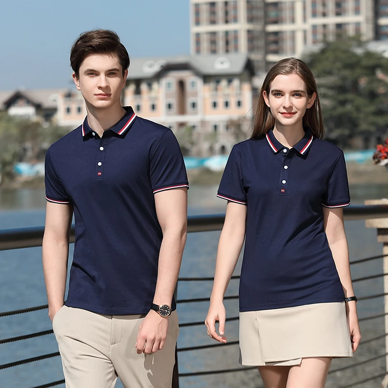 9907冰离子男士polo休闲夏季t恤时尚运动百搭透气情侣T恤衫工作服