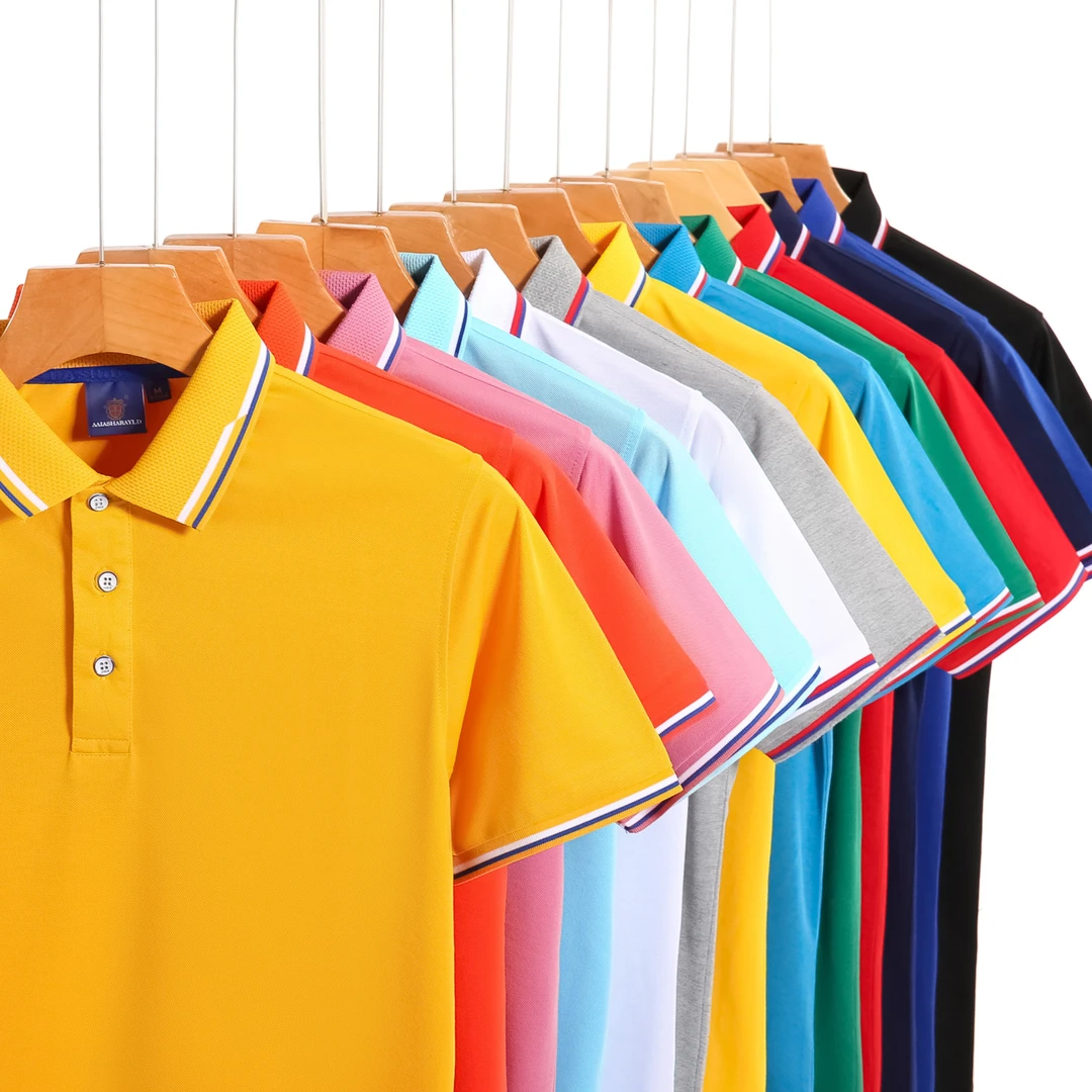 4006夏季T恤衫polo衫文化衫工作服刺绣透气凉爽定制logo丝印翻领