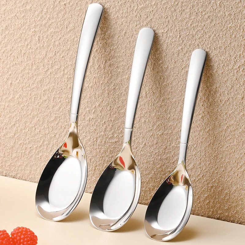 加厚316不锈钢勺子家用筷子儿童吃饭韩式勺成人平底勺可爱喝汤匙