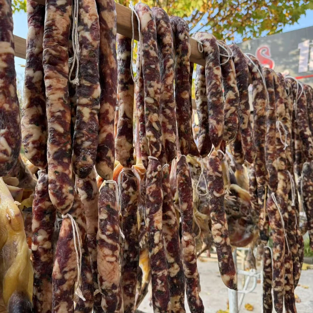 【俏巴巴滴】固始特产 手工灌制 自然风干腊肠优选黑猪肉手工香肠