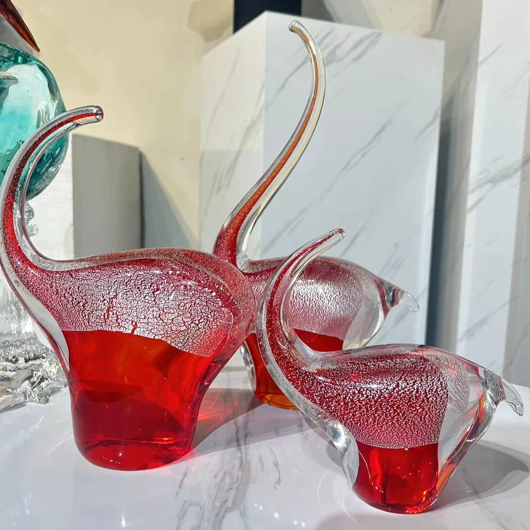 【品一轩】琉璃大象摆件