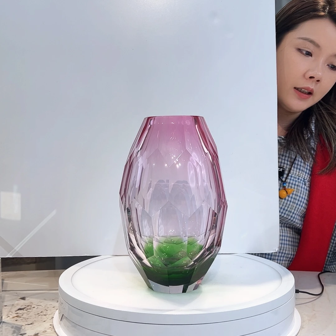 茶盏琉璃水晶花瓶