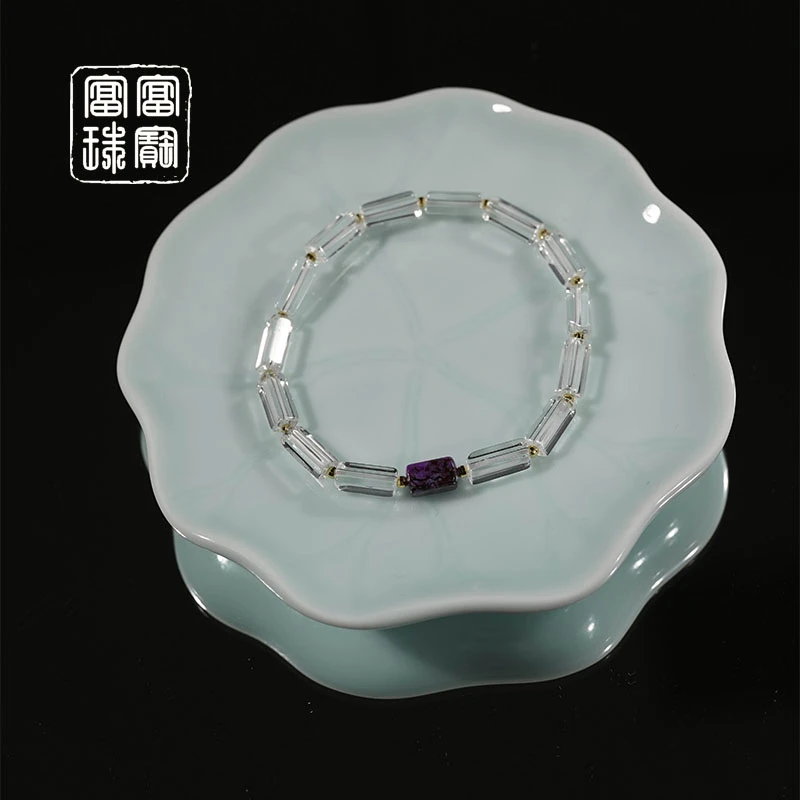 【净舒】富富珠宝 水晶18k金气质手串（天然珠宝多样性发）