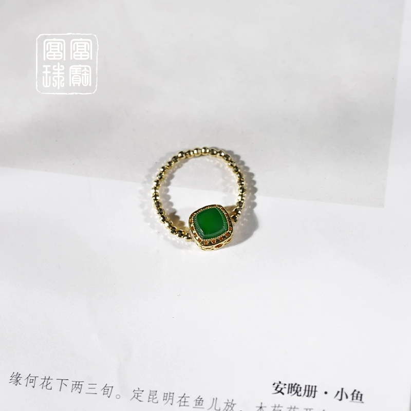 【江南】富富珠宝 翡翠18k金时尚戒指（天然珠宝多样性发）