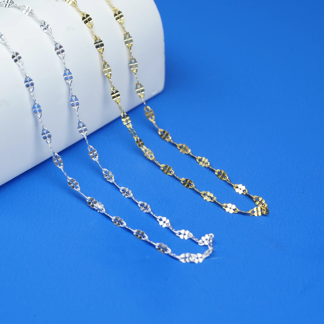 足银银制品 【小北珠宝】足银项链9-56H34X385【长度约45cm】