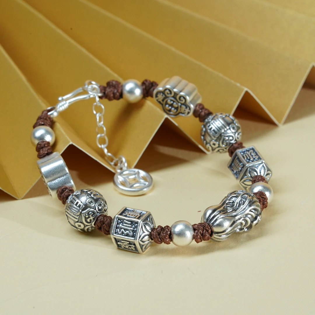 足银银制品 足银银制品 【小北好物】足银编织手链QH34X408