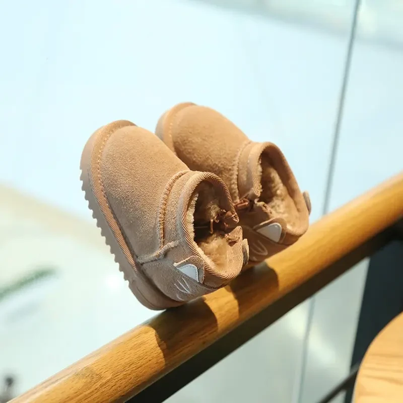 婴儿雪地靴冬季加绒保暖幼儿鞋子儿童鞋女童软底学步鞋男宝宝棉鞋