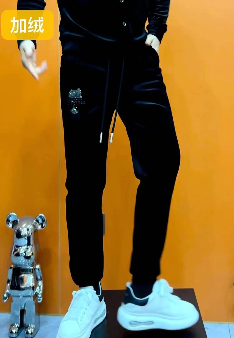 秋冬款时尚男士休闲裤加绒款xfy