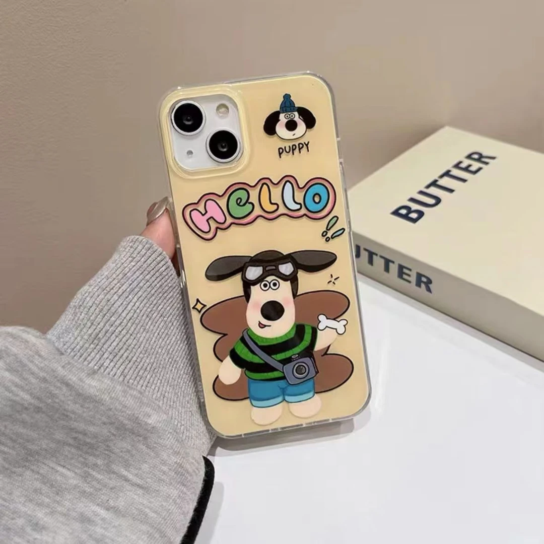 超火可爱卡通掌门狗苹果14promax手机壳iphone13新款创意保护套