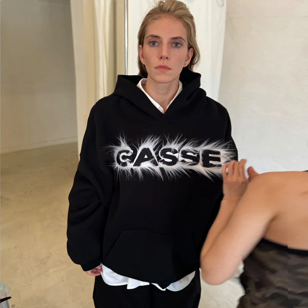 CasseSango 毛毛字母卫衣秋冬加厚设计感上衣