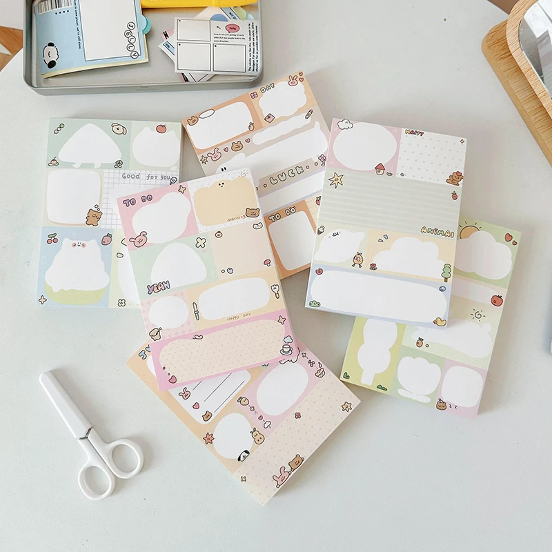 花墨 A6小动物拼拼乐便签 单面印刷100p