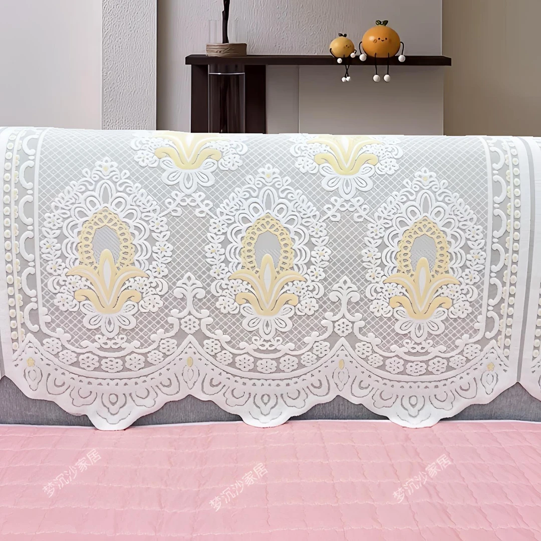 加厚防滑沙发巾四季通用防尘靠背巾扶手巾沙发套罩简约蕾丝精致