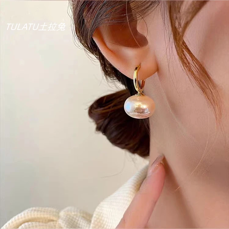 土拉兔 合金仿珍珠耳饰 复古法式珍珠百搭设计感新款潮轻奢耳饰