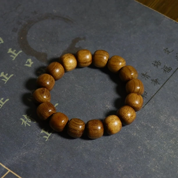 金丝楠1.3×1.4爆满金丝老型珠手串果香盘玩佩戴