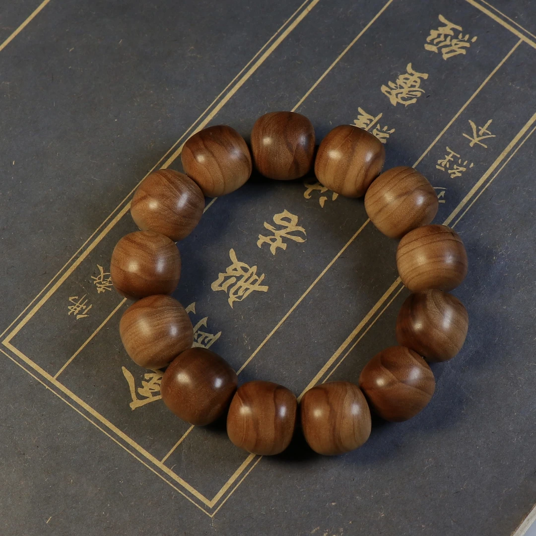 正区印度老山檀香17×18乱纹虎皮纹沉水产品油性手串佩戴收藏精选