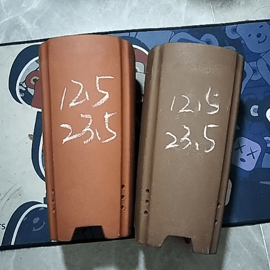 紫砂20CM（含）-50CM（不含）红泥紫泥四方签筒两个瑕疵