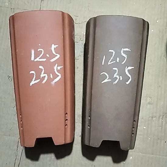 紫砂20CM（含）-50CM（不含）红泥紫泥四方签筒两个微瑕