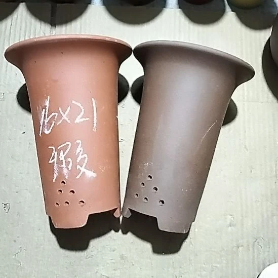 紫砂20CM（含）-50CM（不含）红泥紫泥小号兰花两个微瑕