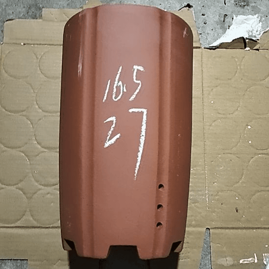 紫砂20CM（含）-50CM（不含）红泥抽角一个微瑕六方